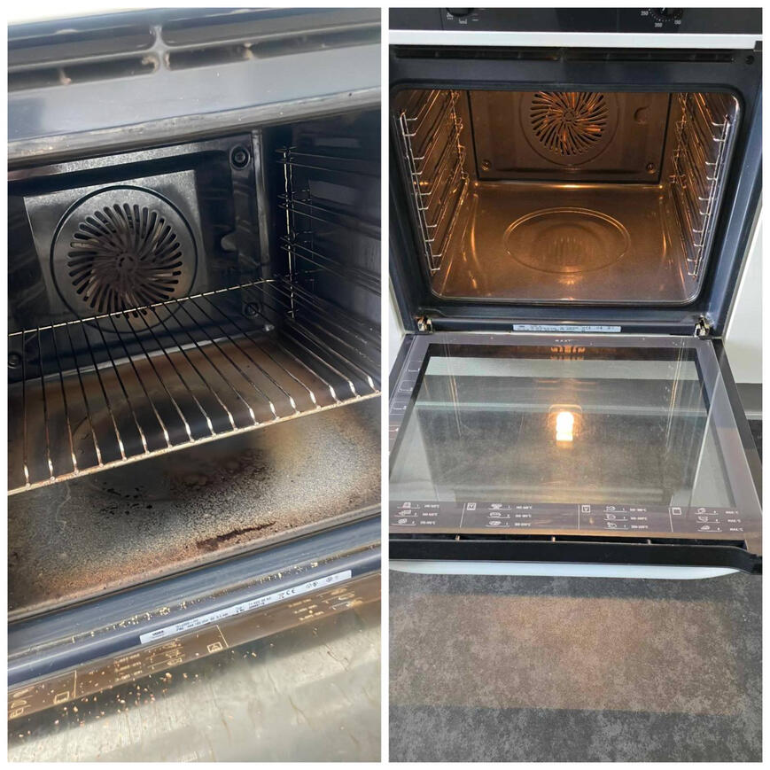 Resultat af ovnrens hos en kunde!